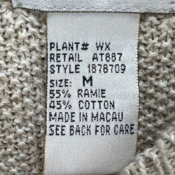 Vintage Koret Cardigan Sweater M Beige Embroidered Grandma Cottage Phoebe Buffay - Picture 13 of 15